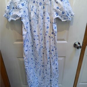 Hill House Nap Dress, Blue and White